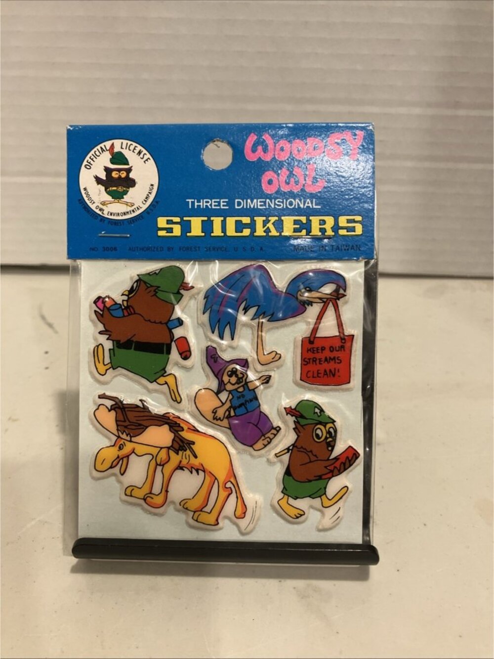 Vintage WOODSY OWL Puffy Stickers New / Sealed